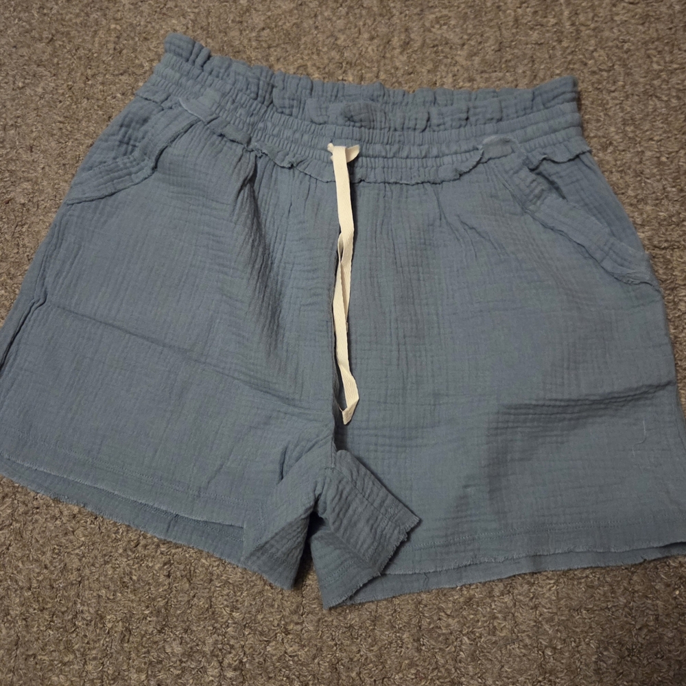 Zenana High Waist Blue Women's Shorts